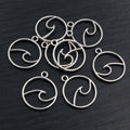 Abstract Wave and Spiral Charms in Three Shapes for Jewelry Making view 3