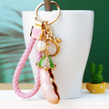 Pearl Pea Pod Keychains with Braided and Bare Wrist Loop Options view 8