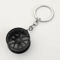 Metal Alloy Car Wheel Rim Keychain, Six Color Finishes view 4