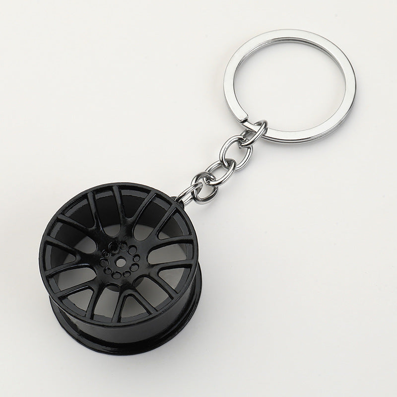 Turbo Gear Shift Wheel Brake Disc Shock Caliper Metal Keychain