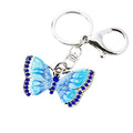 Enamel Crystal Butterfly Keychains in Five Colors plus Assorted Option view 5