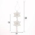 Silver Rhinestone Snowflake Wing Cascade Hanging Ornament Set view 5