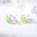 Gold Tone Pressed Botanical Resin Earrings in Six Shapes view 8