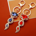 Faceted Gem Fox Keychains with Plain Fortune and Braided Loop Options view 3
