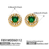 Green Round Studs