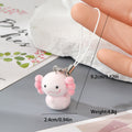 Flocked Mini Animal Phone Strap Charms 16 Color Styles view 12