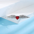 Crystal Winged Heart Bar Brooch In 2 Color Variants view 4