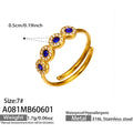 Crystal Circle Open Ring in Five Color and Metal Combinations view 10