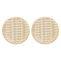 Gold Tone Woven Texture Round Stud Earrings Fashion Jewelry for Women view 5