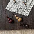 Light Brown Wood Gourd Pendant Necklace on Adjustable Black Cord view 2