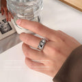 Wide Open Band Rings Clear Channel Crystals Gold Silver view 2