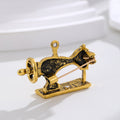 Flower Polished Crystal Two Designs Metal Brooch Pin view 3