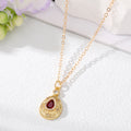 Gold Tone Crystal Angel Heart and Geometric Pendant Necklaces view 7