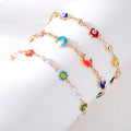 Gold Tone Colorful Flower and Animal Charm Bracelets view 1