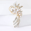 Pearl And Crystal Grape Cluster Brooch In Two Metal Tones view 4