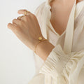Lucky Disc Charm Ball Chain Bracelet Gold Or Steel Tone view 2