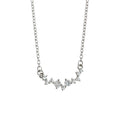 Silver Tone Clear Stone Crescent Star And Spiral Pendant Necklaces view 5