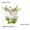 Antlered Owl Brooch in Four Enamel Colorways Clothing Pin view 6