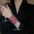 Stretch Crystal Tennis Bracelets Single Strand 8 Colors view 4