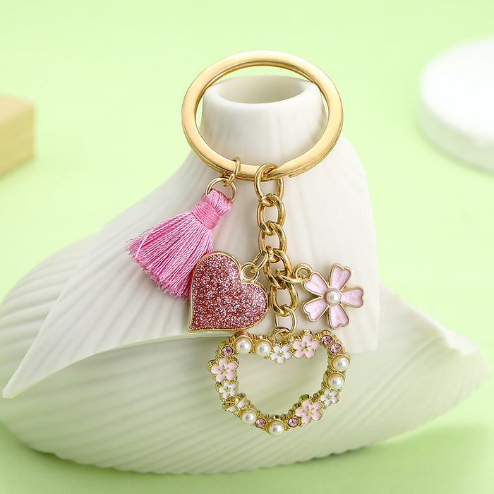 Heart Charm Keychains in 33 Pictured Variations for Bags and Keys