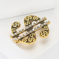 Dollar Sign Rhinestone Brooch in Gold or Silver Decorative Lapel Pin view 3