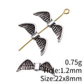 Antique Silver Engraved Wing Spacer Beads for Jewelry Making view 4