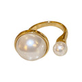 Large Irregular Pearl Like Open Ring In Silver Or Gold Tone view 5