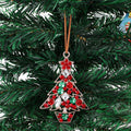 Rhinestone Christmas Tree House Metal Hanging Ornaments view 1