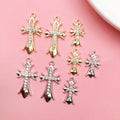 Metallic Cross Metal Charms for Jewelry and Craft Projects view 3