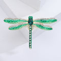 Slim Crystal Dragonfly Brooch in Four Bright Colors view 6
