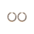 Two Tone Crystal Hoop Earrings in Gold or Silver Tone view 5