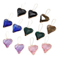 Faceted Heart Crystal Drop Earrings Gold Hooks 6 Colors view 5