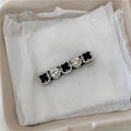 Satin Crystal Duckbill Hair Clips Six Black Pink Grey Styles view 6