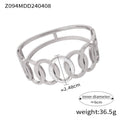 Gold Steel Geometric Hinge Bangles Links Wave Mesh Bars view 8