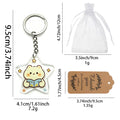 Clear Star Bear Keychain With Metal Ring in Two Packaging Styles view 2