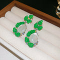Resin Bud Oval Pearl Center Necklace Drop Earrings view 10