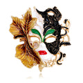 Mask Sculpted Metal Brooch Pin for Jackets and Lapels view 6