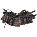 Plaid Fabric Bow Black Claw Hair Clips in Two Colors view 5