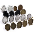 Oval Cabochon Ring Blank Assortment Jewelry Making Components view 1
