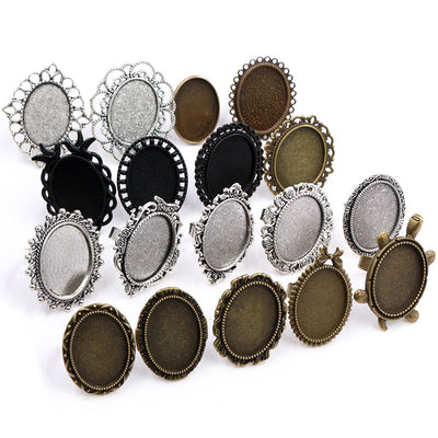 Oval Cabochon Ring Blank Assortment assortment overview