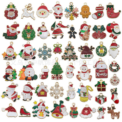 Printed detail graphic for the bell and reindeer charms