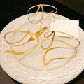 Leaf Wrap And Sculptural Wave Open Arm Cuffs In Gold Or Silver Tone view 2