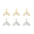 Crystal Mermaid Tail Alloy Charm Pendants in Two Metal Tones view 1