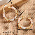 Tricolor Rope Twist Hoop Earrings in Tricolor Metals view 4