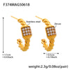 Gold Twisted Hoops