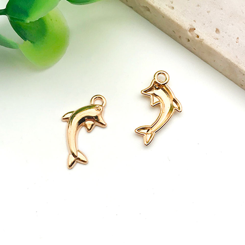 KC Gold Tone Zinc Alloy Turtle Octopus Shell Starfish Fish Charm Pendants for DIY Ocean Jewelry