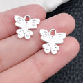 Zinc Alloy Insect Bee Butterfly Dragonfly charm pendants for DIY earrings necklaces bracelets