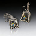 Silver Tone Clear Water Bag Fish Novelty Hook Earrings view 7