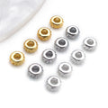 Faceted Metal Rondelle Spacer Beads in Three Sizes and Finishes view 2