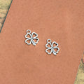 Heart Leaf Four Clover Metal Charm in Three Finishes view 4